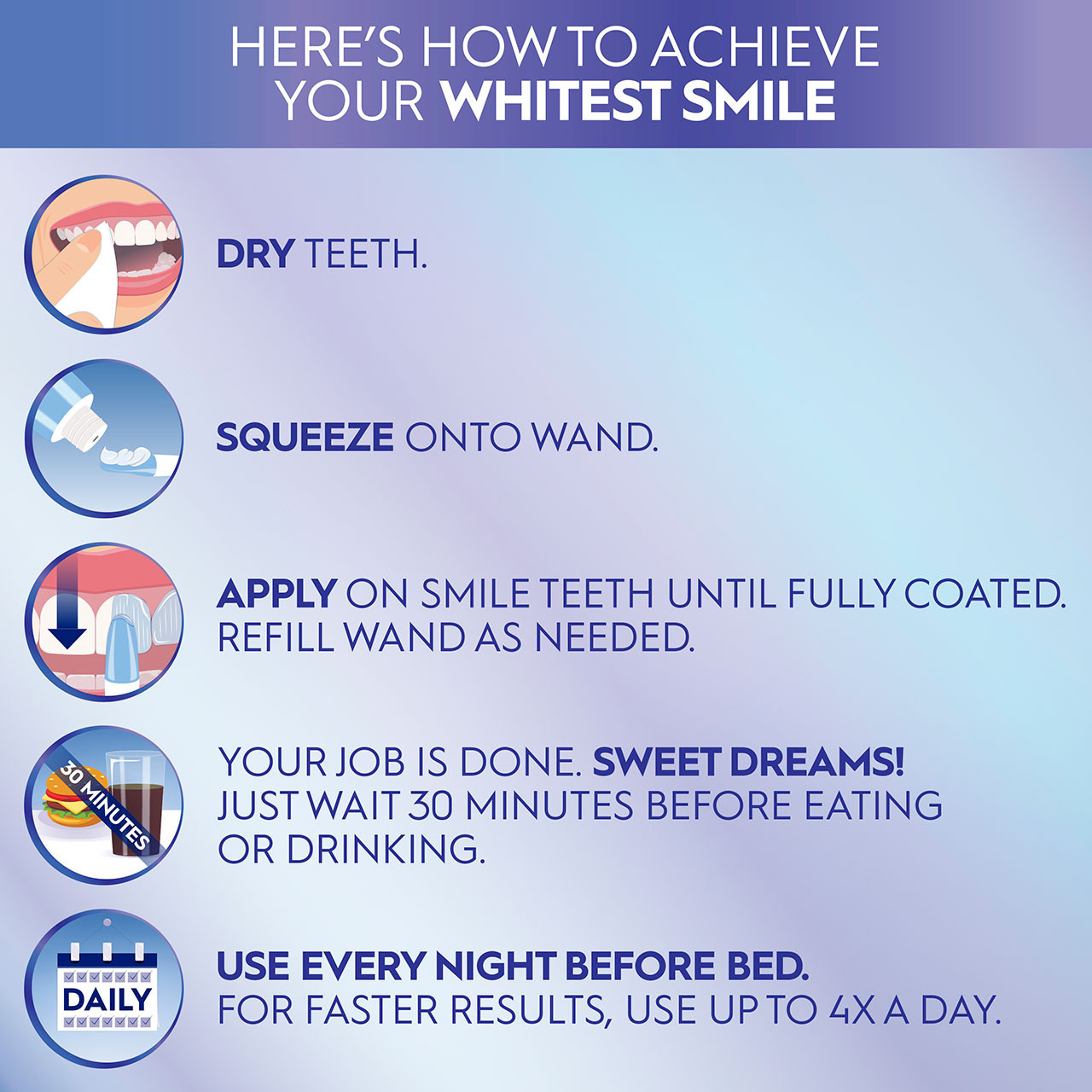 Oral-B 3DWhite Daily Whitening Serum Overnight Freshness Zubehör Blau | AT_OB75384