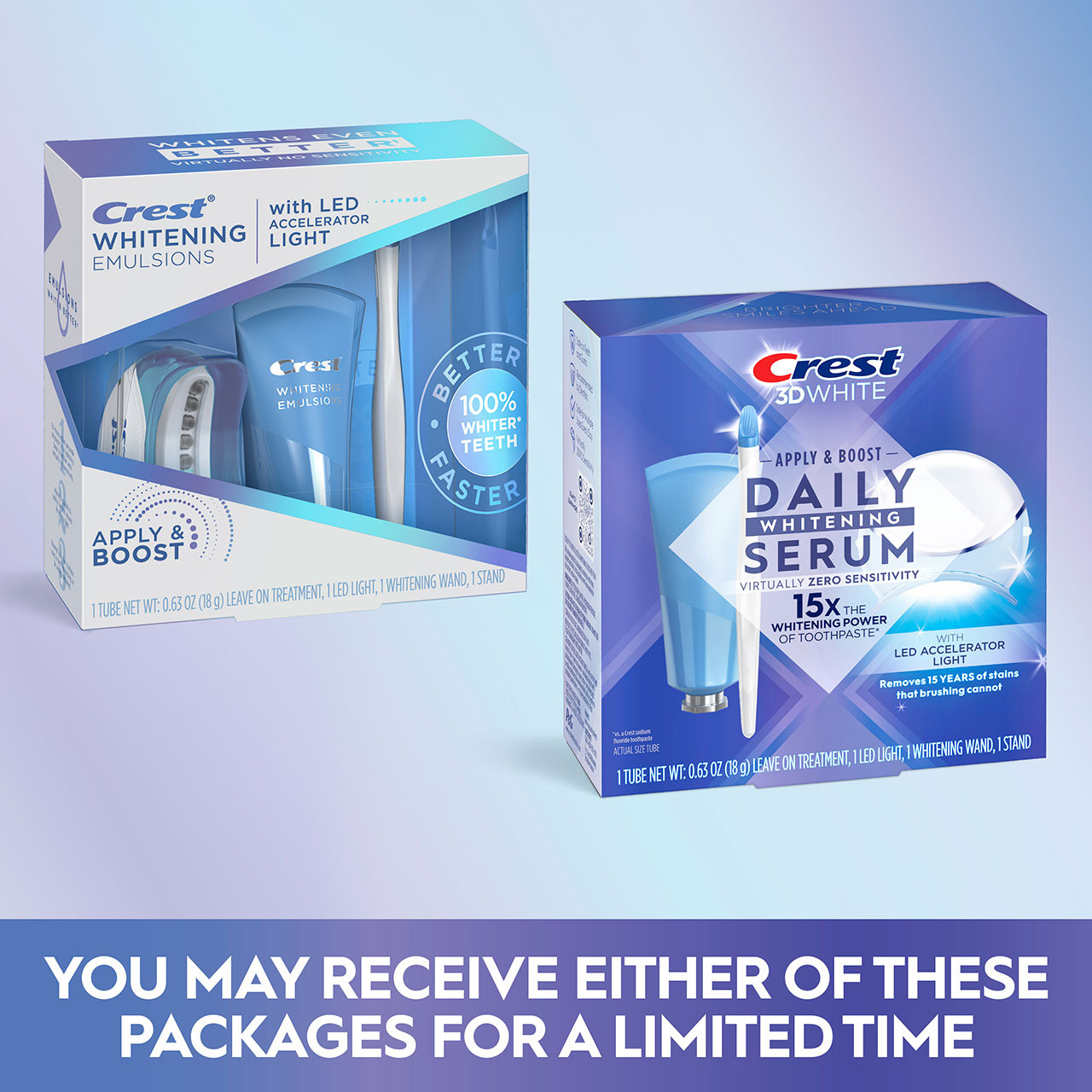 Oral-B Crest 3DWhite Daily Whitening Serum with LED Zubehör Hell | AT_OB83758