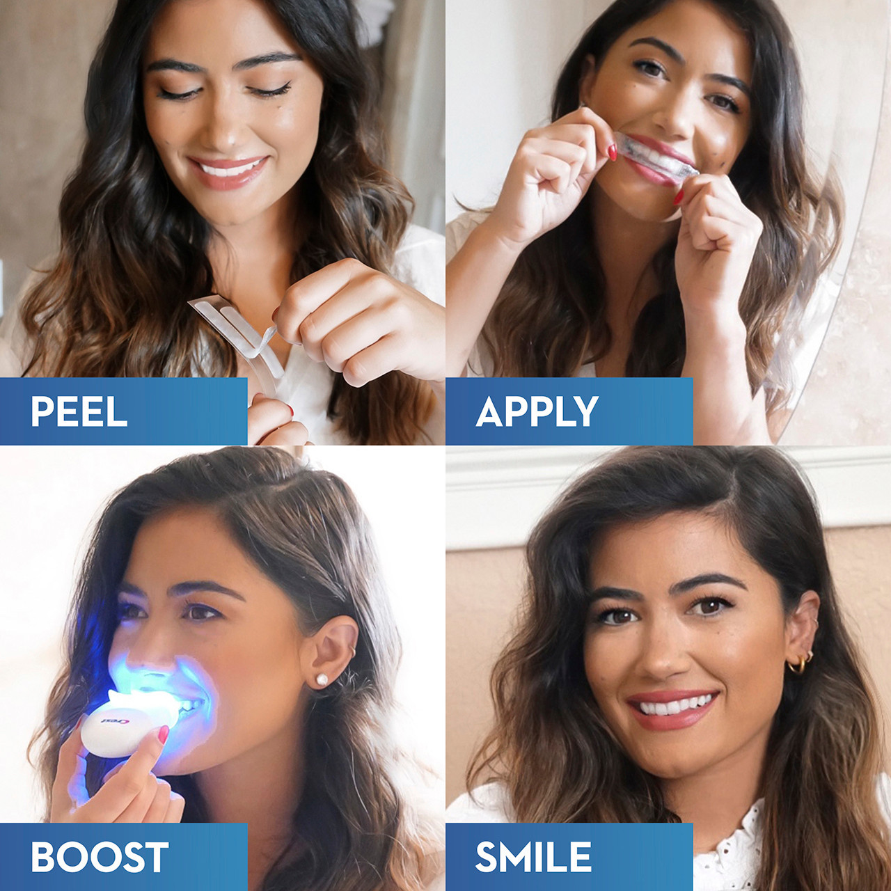 Oral-B Crest 3DWhitestrips Dental Whitening Kit 1 Hour Express + LED Zubehör Hell | AT_OB49105