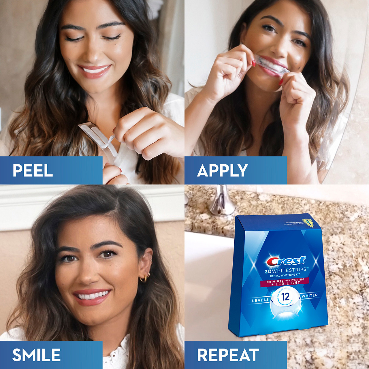 Oral-B Crest 3DWhitestrips Original Plus LED Zubehör Hell | AT_OB45353