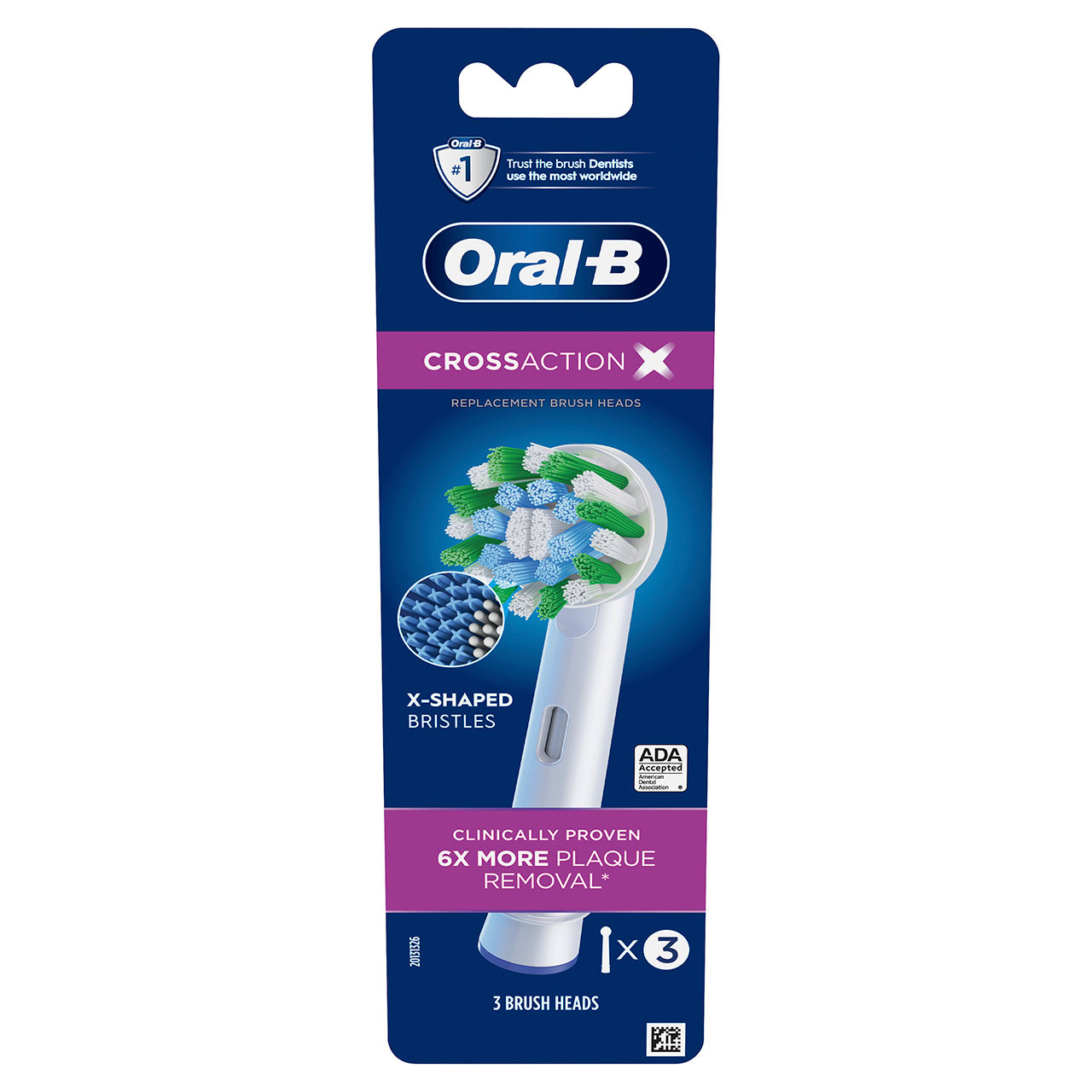 Oral-B CrossAction X-Filament Andere Bürstenköpfe Weiß | AT_OB40017