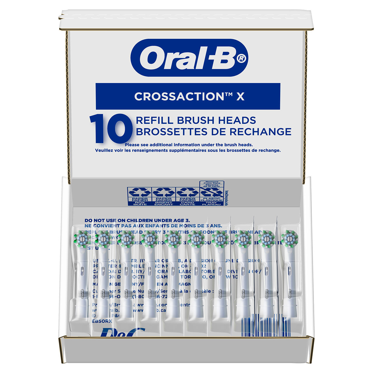 Oral-B CrossAction X-Filament Andere Bürstenköpfe Blau | AT_OB47753