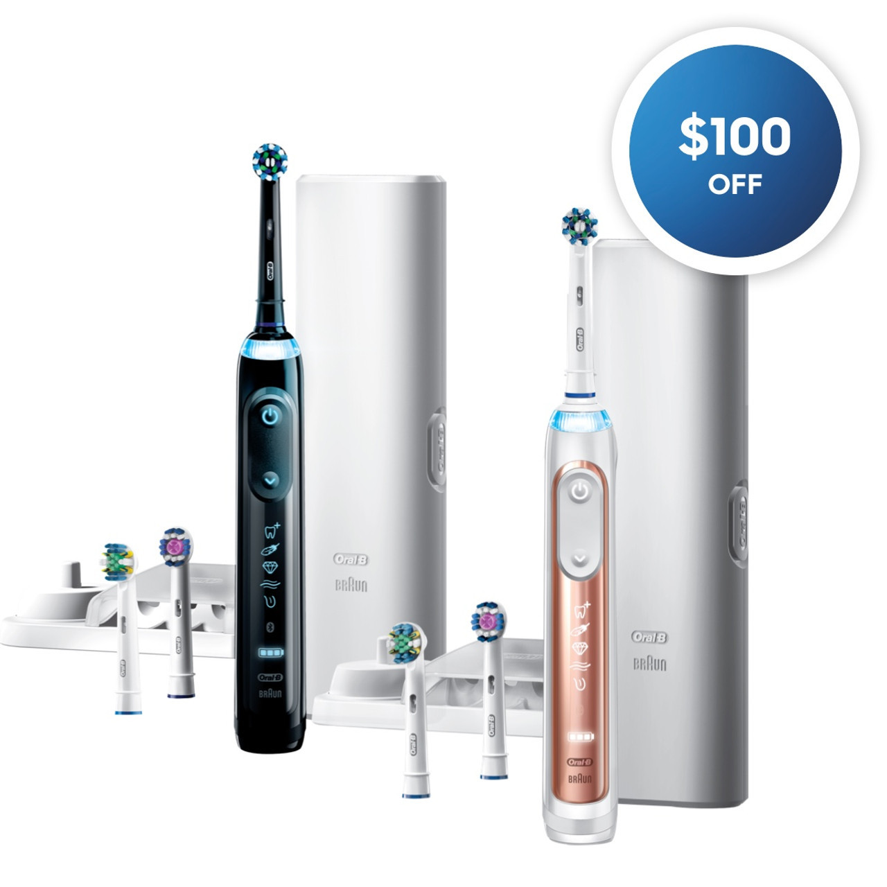 Oral-B Genius 7500 Rechargeable Genius-Serie Schwarz Rosa Gold | AT_OB58735