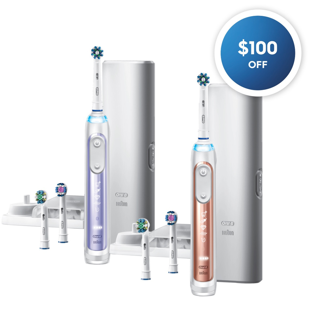 Oral-B Genius 7500 Rechargeable Genius-Serie Lila Rosa Gold | AT_OB32732