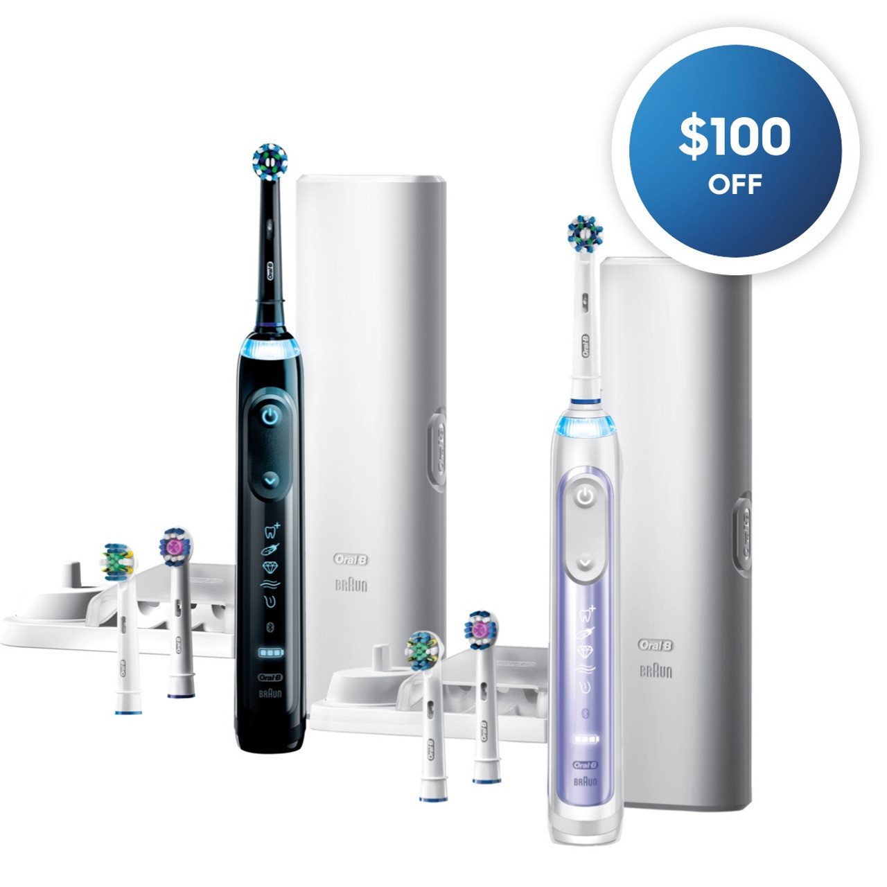 Oral-B Genius 7500 Rechargeable Genius-Serie Schwarz Lila | AT_OB62381