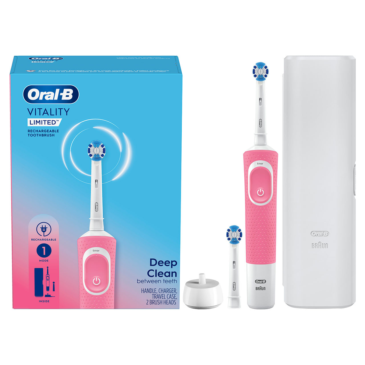 Oral-B Vitality Limited Rechargeable Pro-Serie Weiß Rosa | AT_OB58011